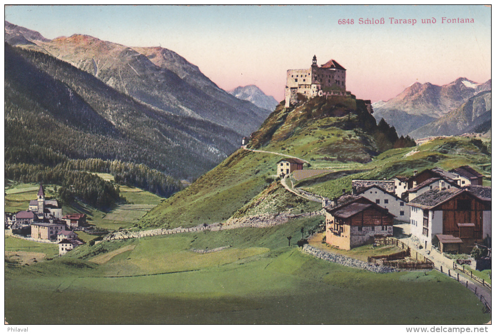 Schloss Tarasp Und Fontana - Obl.2.IX.1917 - Tarasp