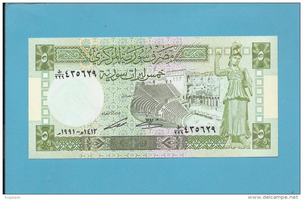 SYRIA - 5 POUNDS - 1991 - Pick 100.e - UNC. - 2 Scans - Syrie