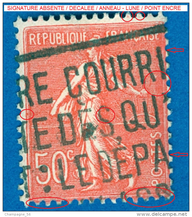 1924 / 1932 N° 199  FOND LIGNÉE TRACE DOS CHARNIÈRE OBLITÉRÉ 24.00 € - Oblitérés