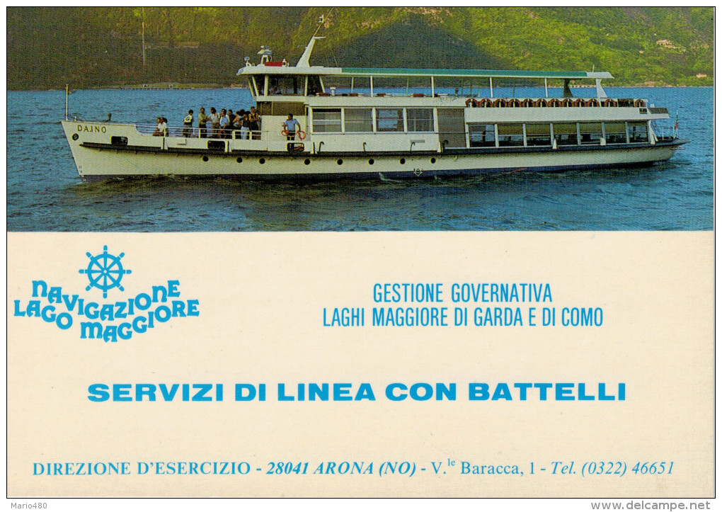 NAVIGAZIONE LAGO MAGGIORE   SERVIZI DI LINEA CON BATTELLI        (NUOVA) - Altri & Non Classificati