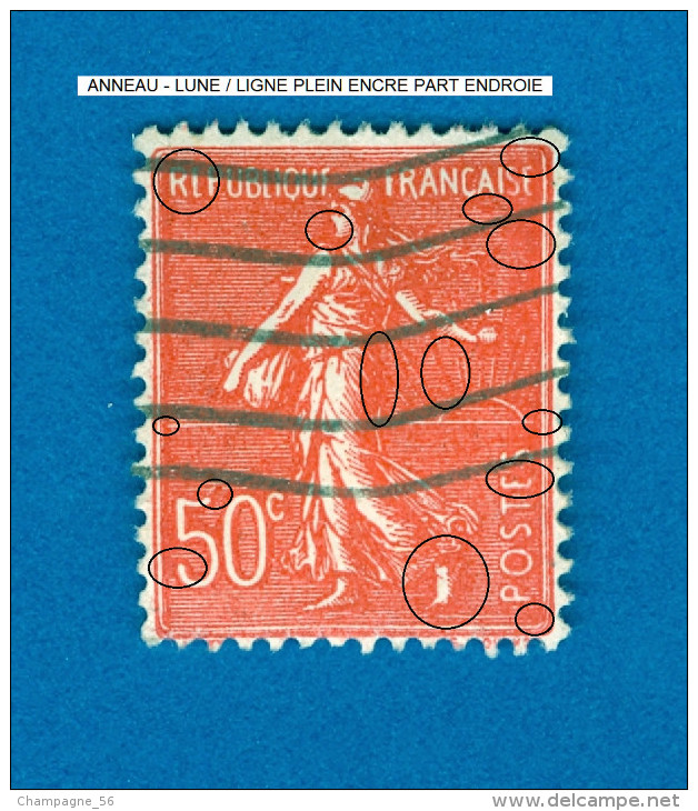 VARIÉTÉS FRANCE 1926 N° 199  SEMEUSE LIGNÉE 50 C  OBLITÉRÉ ARTHUR MAURY 20.00 € - Oblitérés