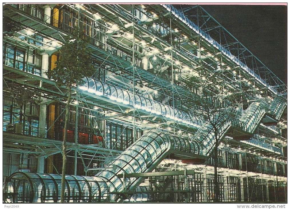 PP203 - POSTAL - PARIS LA NUIT - CENTRE NATIONAL D´ART ET CULTURE GEORGE POMPIDOU - París La Noche