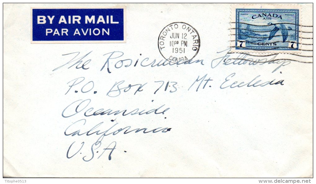 CANADA. PA 11 De 1946 Sur Enveloppe Ayant Circulé. Oie Du Canada. - Ganzen