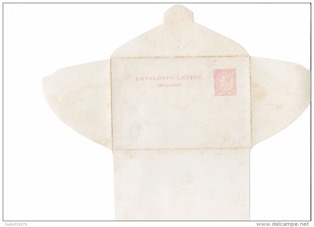 BELGIUM - TRES INTERESSANTE ENVELOPPE LETTRE PRE-TIMBRÉE DE 10 C (Rouge) - PAS USAGÉE - TRES BONNE CONDITIONS (PETITES - Enveloppes-lettres