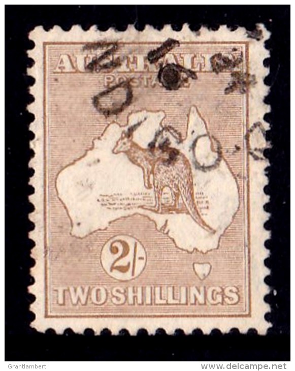 Australia 1915 Kangaroo 2/- Brown 2nd Watermark Used - Used Stamps