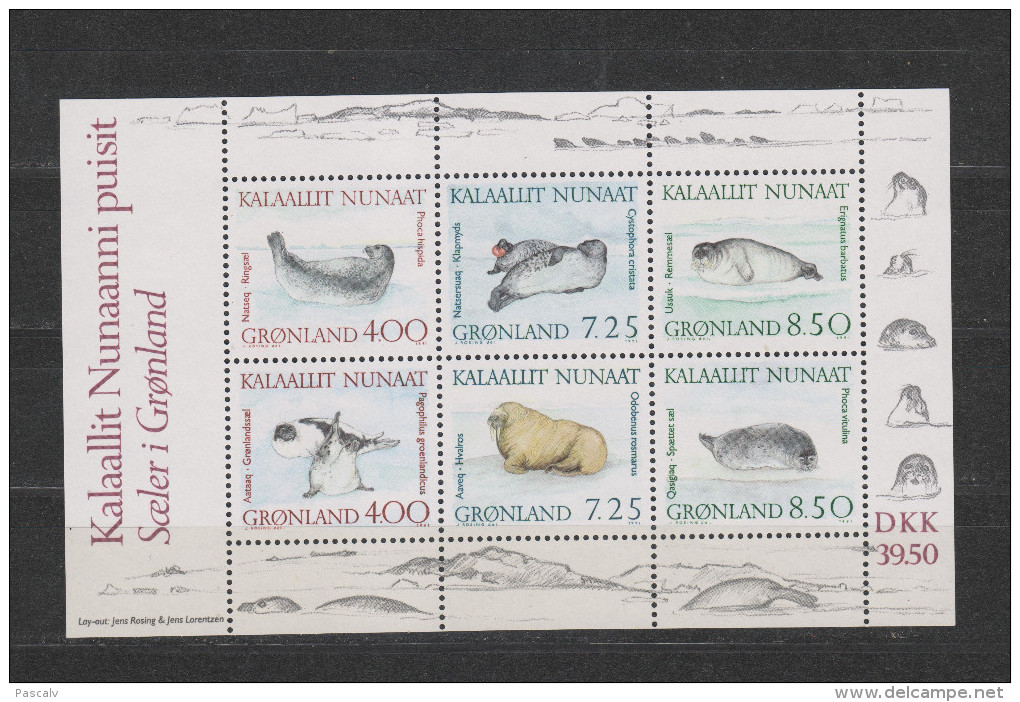 Yvert Bloc 3 ** Neuf Sans Charnière MNH Animaux Animals Phoque Morse éléphant De Mer - Blocks & Sheetlets