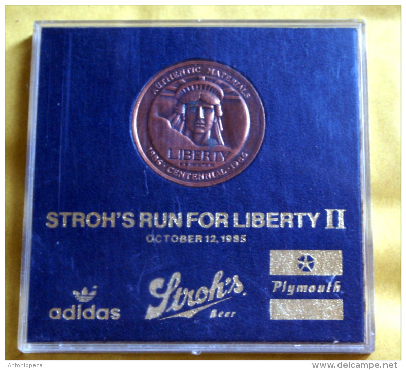 USA 1985 - ORIGINAL MEDAL "STROHS RUN FOR LIBERTY II" - Atletica