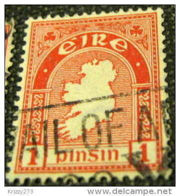 Ireland 1922 Map Of Ireland 1p - Used - Used Stamps