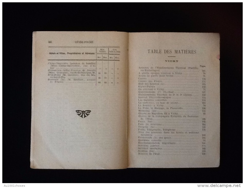 Guide-Poche Illustré De 1930 Vichy Et Ses Environs - Auto