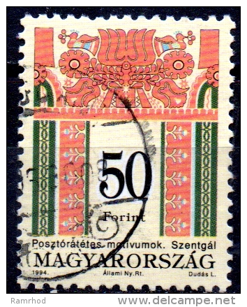 HUNGARY 1994 Traditional Patterns - 50fo. - Multicoloured  FU - Used Stamps