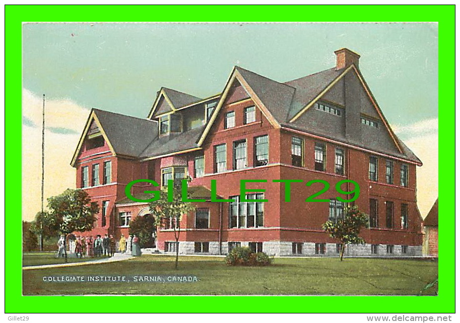 SARNIA, ONTARIO - COLLEGIATE INSTITUTE - ANIMATED - SOUVENIR MAILING CARD - - Sarnia