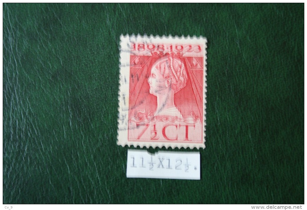 Regeringsjubileumzegel 7 1/2 Ct NVPH 123H 123 H (Mi 125) 1923 Gestempeld / USED NEDERLAND / NIEDERLANDE - Used Stamps