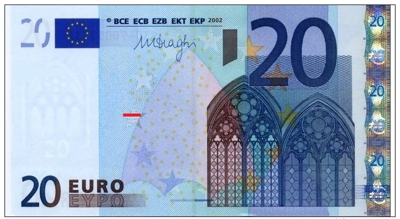 EURO ESTONIA 20 D DRAGHI R028 UNC - 20 Euro