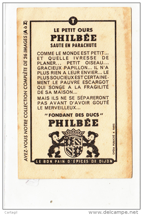 VP - B1657- Image  Format 120x80mm  Le Petit Ours Philbée  (Philbée = Pain D'épices De Dijon) - Reclame