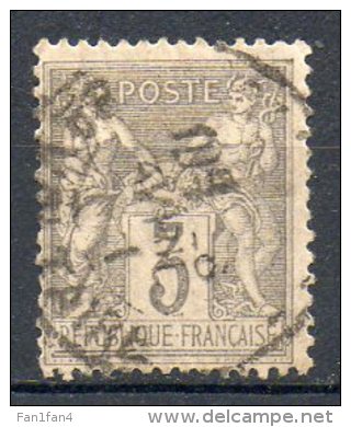 FRANCE - 1880 - Type Sage (Type II - N Sous U) - N° 87 - 3 C. Gris -  (Cachet à Date - Bureau De Quartier) - 1876-1898 Sage (Type II)