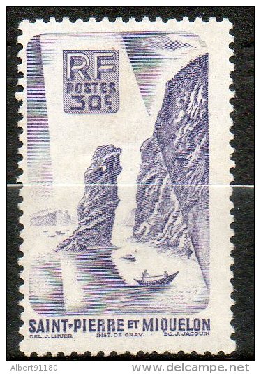 St Pierre Et Miquelon Roc De Langlade 1947  N°326 - Unused Stamps