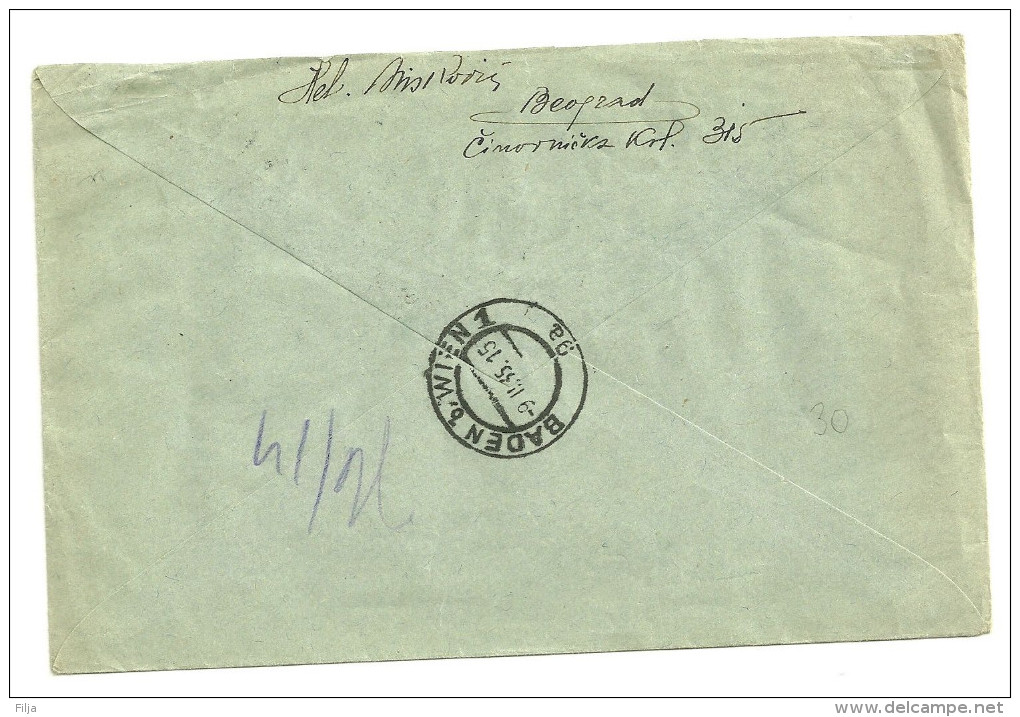 YUGOSLAVIA - Year 1935,registred Cover To Austria - Covers & Documents