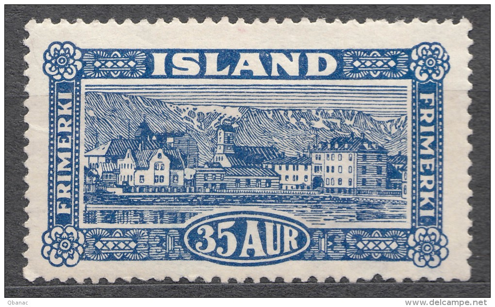 Iceland Island Ijsland 1925 Mi#117 Mint Hinged (remarkable Hinge Mark) - Nuovi