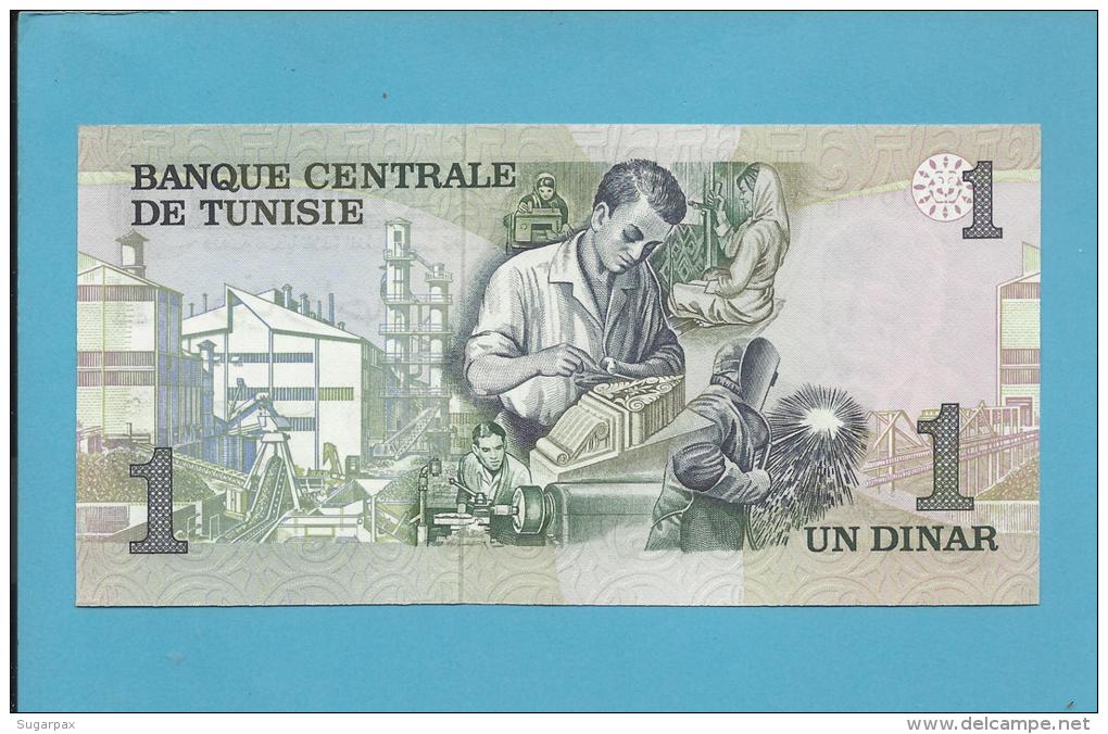 TUNISIA - 1 DINAR - 1973 - P 70 - UNC. - Habib Bourguiba - 2 Scans - Tusesië