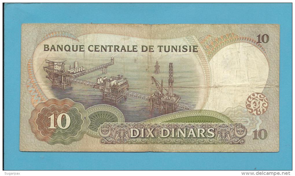 TUNISIA - 10 DINARS - 1986 - P 84 - Habib Bourguiba - 2 Scans - Tunesien