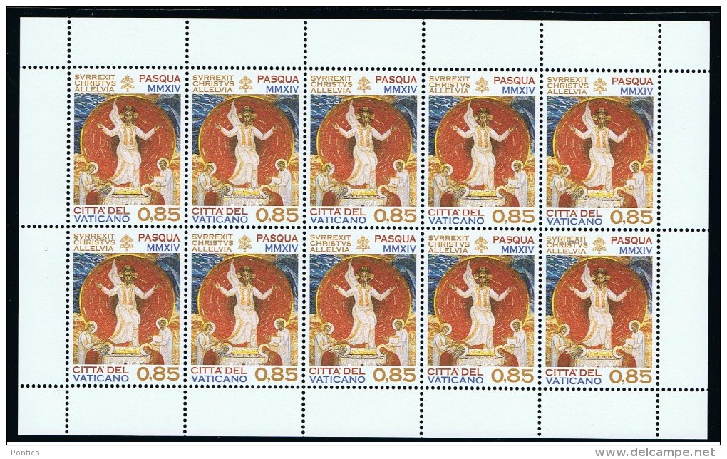 2014 - VATICAN - VATICANO - VATIKAN - D13 - MNH FULL SHEET   10 STAMPS  ** - Unused Stamps