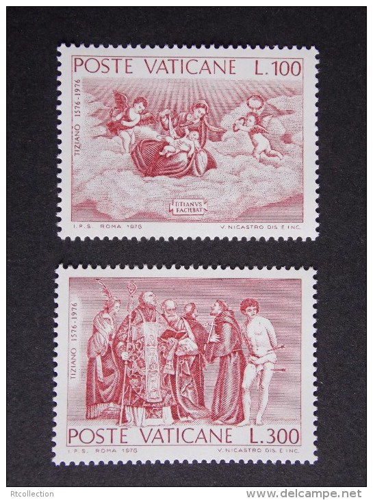 Vatican City 1976 400th Death Anniversary Titian Famous Peple Art Painter Paintings ROMAN Stamps MNH SG#654-655 - Unused Stamps