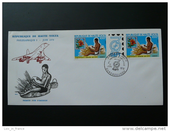 FDC Vannerie Basket Waving Philexafrique 1979 Haute Volta Ref 51231 - Haute-Volta (1958-1984)