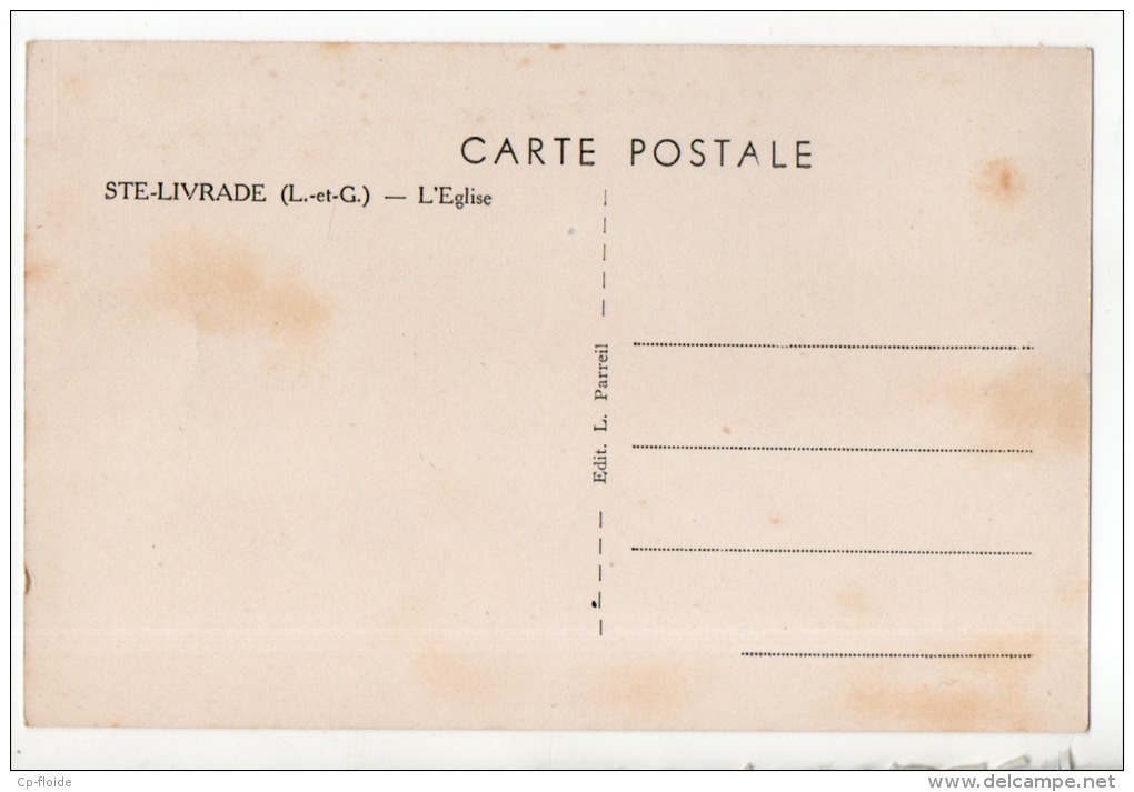 47 - STE-LIVRADE . L´ÉGLISE - Réf. N°8071 - - Autres & Non Classés