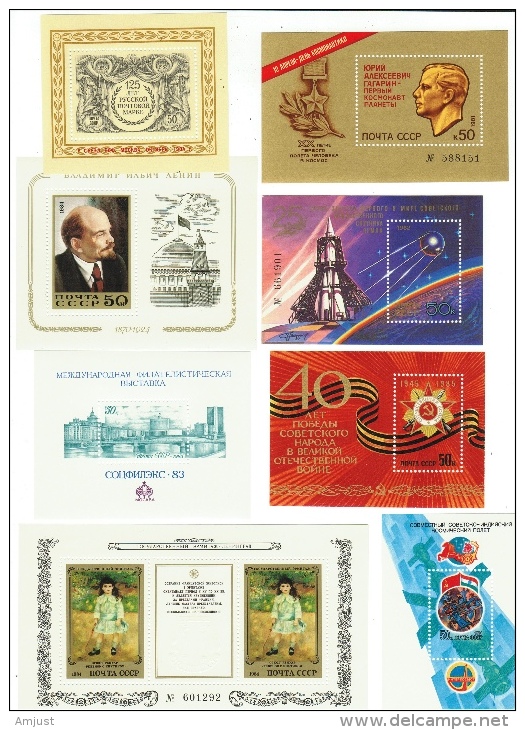 URSS // CCCP // Lot De 16 Blocs-feuillet ( 14 Blocs Neufs Et 2 Blocs Oblitérés) 1983-1986 - Collezioni