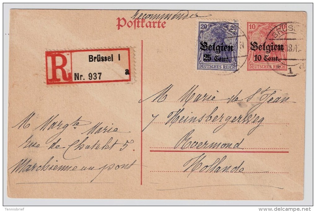 Dt. Bes. Belgien, 1918, GA Als Reco ! Bedarf !    #1415 - Besetzungen 1914-18