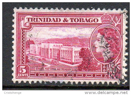 Trinidad & Tobago 1953-59 Definitives - 5c GPO & Treasury Used - Trinidad & Tobago (...-1961)