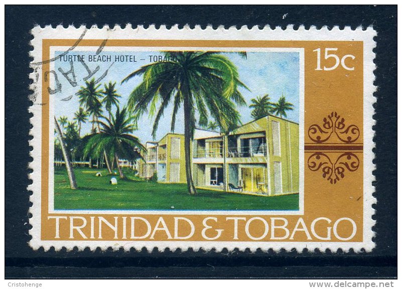 Trinidad & Tobago 1976-78 Paintings, Hotels & Orchids - 15c Value Used - Trinidad & Tobago (...-1961)