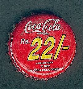 Kronenkorken SRI LANKA >COCA-COLA RS22/-< CAPSULES USADO - GEBRAUCHT - Autres & Non Classés