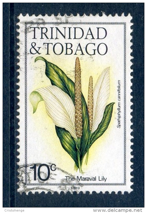 Trinidad & Tobago 1983-89 Flowers - 10c Value (1989 Imprint Date) Used - Trinidad & Tobago (...-1961)