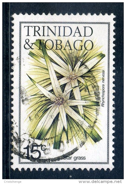 Trinidad & Tobago 1983-89 Flowers - 15c Value (No Imprint Date) Used - Trinidad & Tobago (...-1961)