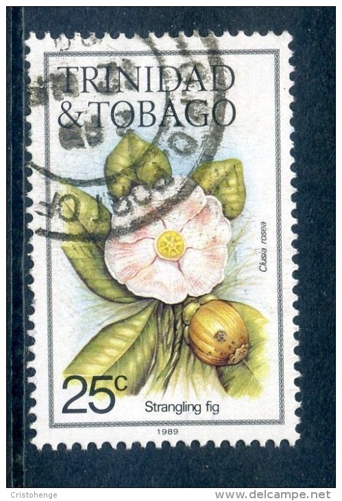 Trinidad & Tobago 1983-89 Flowers - 25c Value (1989 Imprint Date) Used - Trinidad & Tobago (...-1961)