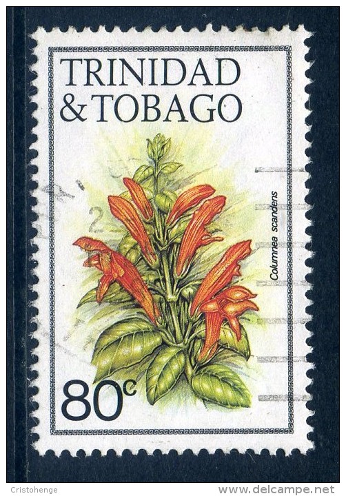 Trinidad & Tobago 1983-89 Flowers - 80c Value (No Imprint Date) Used - Trinidad Y Tobago