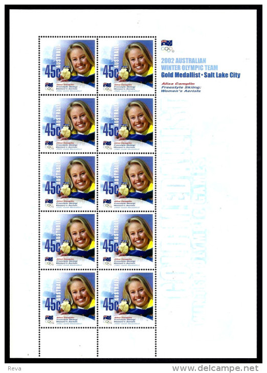 AUSTRALIA SPECIAL ISSUE OLYMPIC WINNERS SPORT M/S ALISA CAMPLIN ONLY SOLD IN YEAR BOOK2002 SG? READ DESCRIPTION !! - Mint Stamps