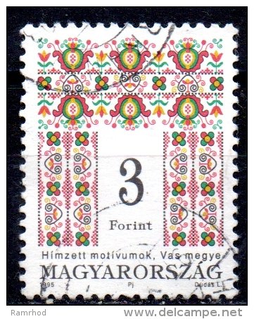 HUNGARY 1994 Traditional Patterns -  3fo. - Multicoloured   FU - Usati
