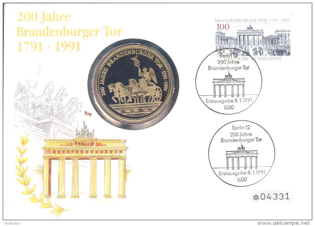 Numisbrief  200 Jahre Brandenburgertor 1791 - 1991 - Commémoratives