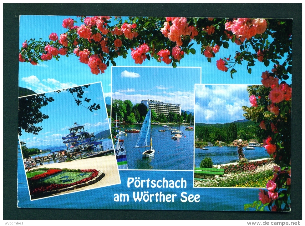 AUSTRIA  -  Portschach  Multi View  Used Postcard As Scans - Pörtschach