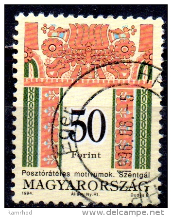 HUNGARY 1994 Traditional Patterns -  50fo. - Multicoloured   FU - Oblitérés