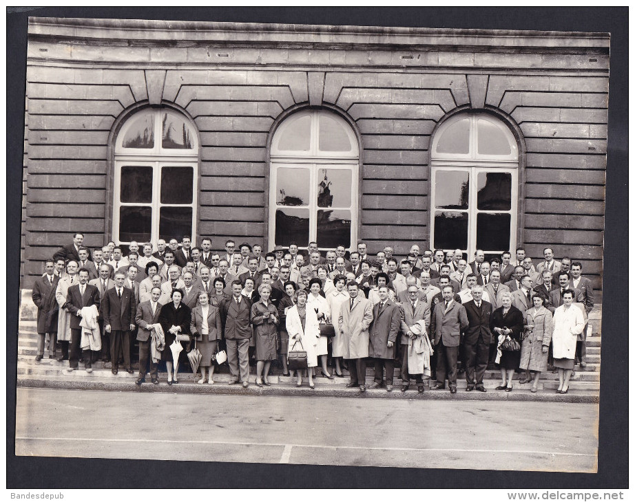 Photo Ancienne Groupe Studio Reporter Phot Galerie Bordelaise Bordeaux Archives Famille Hetet Brest Ploudaniel Brigognan - Personnes Anonymes