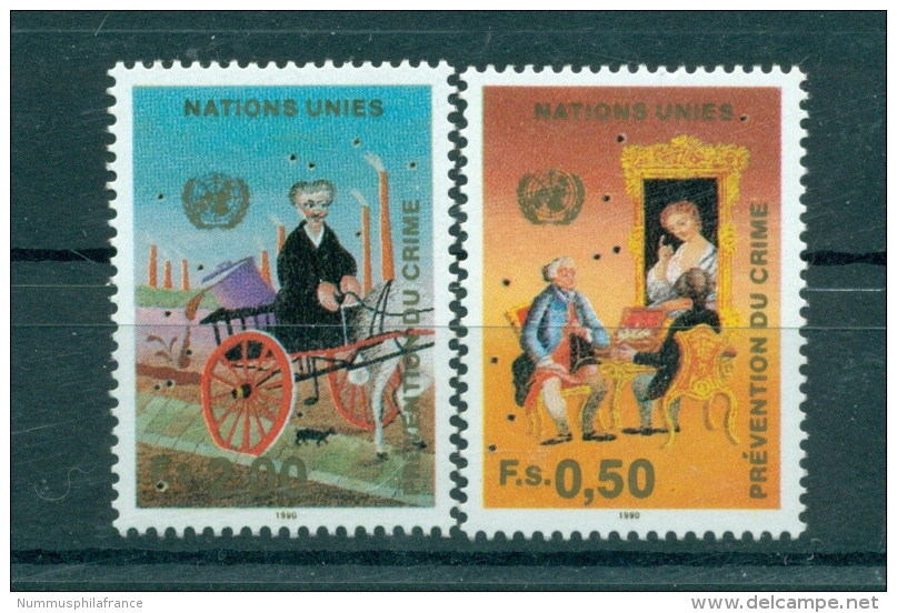 Nations Unies Géneve  1990 - Michel N. 190/91 -  Prévention Du Crime - Unused Stamps
