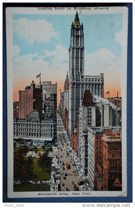 WOOLWORTH BUILDING. Cathédral Of Commerce.  ( 2 Scanners.) - Broadway