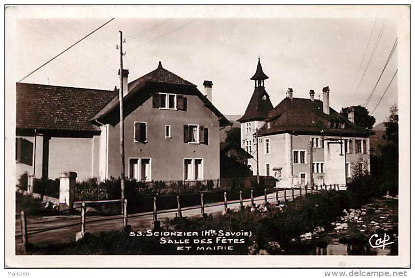 Ref- F755- Haute Savoie - Scionzier - Salle Des Fetes Et Mairie - Carte Bon Etat - - Scionzier