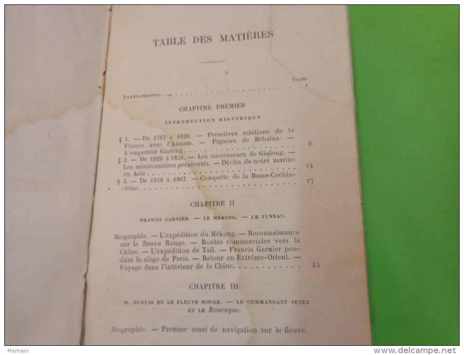 les francais au tonkin 1787-1883 par francis garnier etc...--