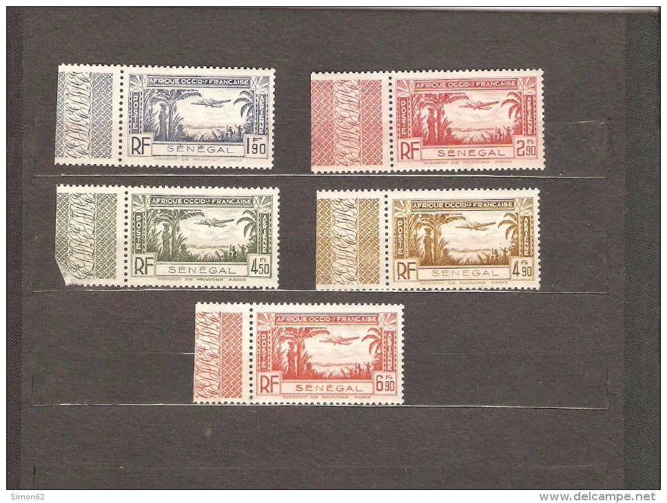 SENEGAL  POSTE AERIENNE N° 13/17  NEUF * - Luftpost