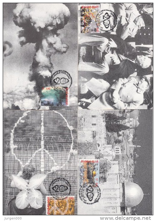 Maximumkaarten, Nr 2943/2962, Warhol, Magritte, Corbusier (6272) - 1991-2000