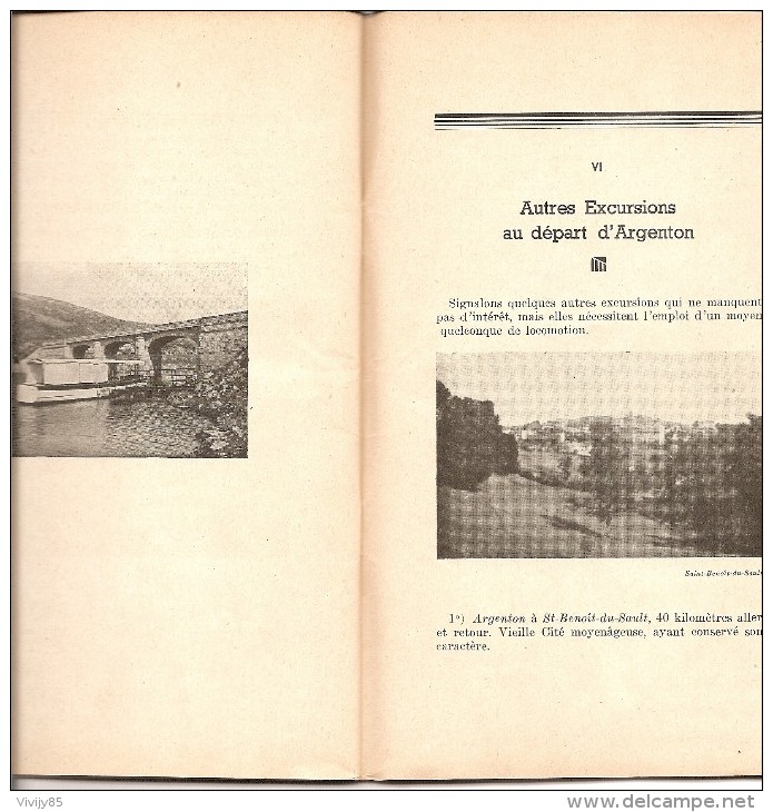 36 - ARGENTON - Livre De 60 Pages " Argenton Et La Vallée De La Creuse " De Gautier Et Langlois - 1901-1940